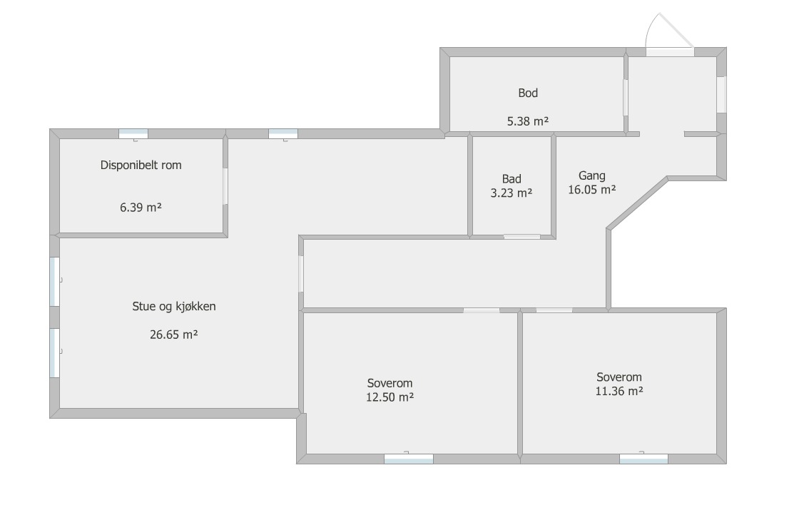 Plantegning. Ikke målbar. 